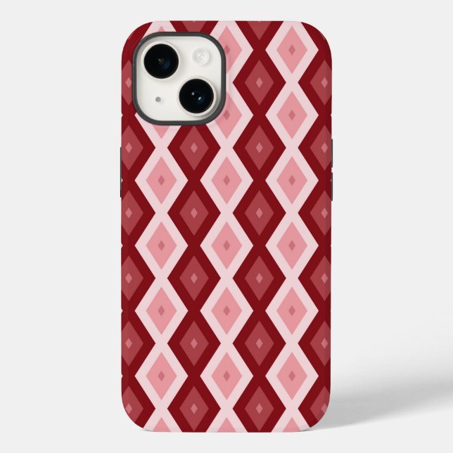 Funda De Case-Mate Para iPhone Patrón de diamante rojo (Reverso )