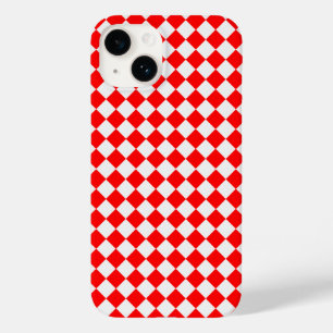 Funda Para iPhone 14 De Case-Mate Patrón de diamante rojo y blanco de STaylor