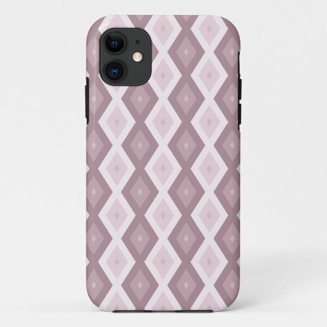 Funda De Case-Mate Para iPhone patrón de diamante rosa de cuarzo Rosa (Reverso)