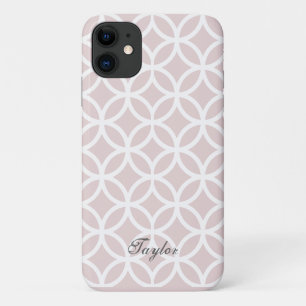 Funda Para iPhone 11 Patrón de diamante rosa personalizado