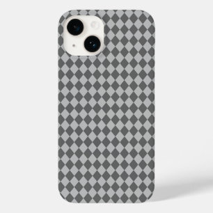 Funda Para iPhone 14 De Case-Mate Patrón de diamantes de combinación gris de Shirley