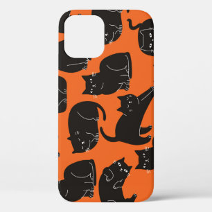 Funda Para iPhone 12 Patrón de dibujo de mano para gatos personalizados