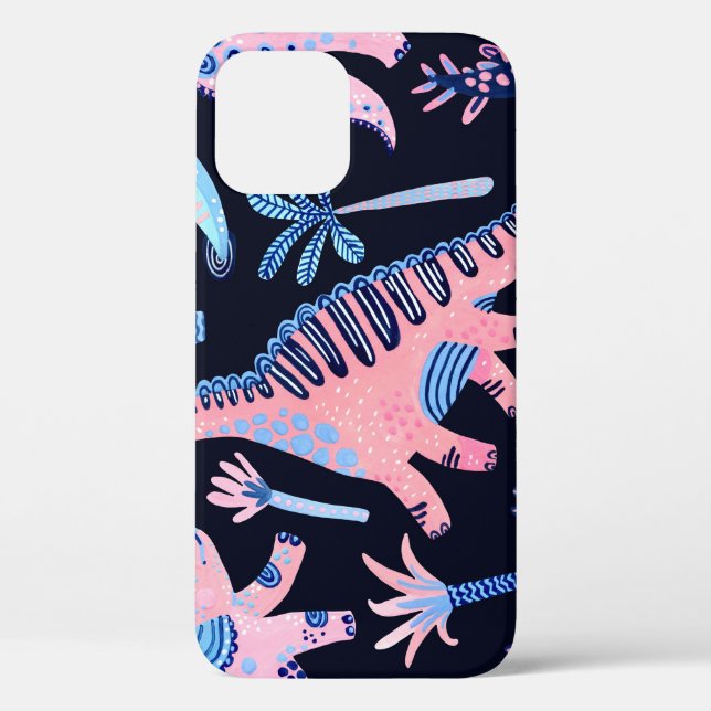 Funda De Case-Mate Para iPhone Patrón de dinosaurios personalizados. (Reverso )