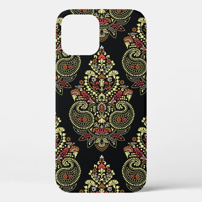 Funda De Case-Mate Para iPhone Patrón de diseño de indianpaisley geométrico sobre (Reverso )