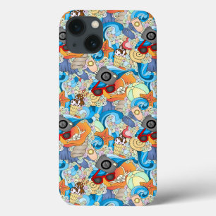 Funda Para iPhone 13 Patrón de diversión de verano