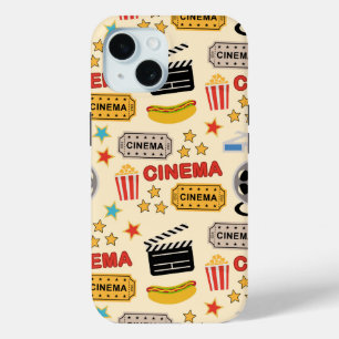 Funda Para iPhone 15 Patrón de diversión del cine
