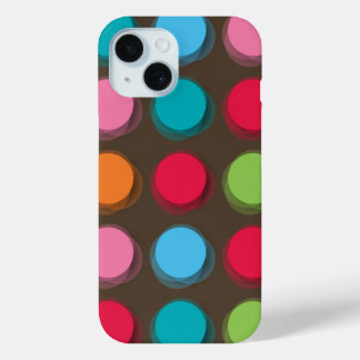 Funda Para iPhone 15 Patrón de diversión verde rosa rosa azul oscuro de