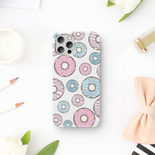 Funda Para iPhone 11 Patrón De Donuts, Donuts Rosados, Donuts Azules