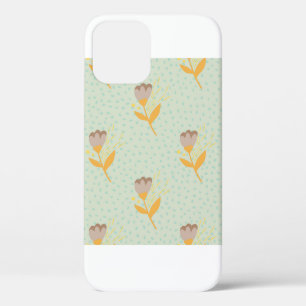 Funda Para iPhone 12 Patrón de doodle de flor folclórica sin costura de