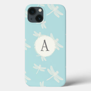 Funda Para iPhone 13 Patrón de Dragonflies monograma