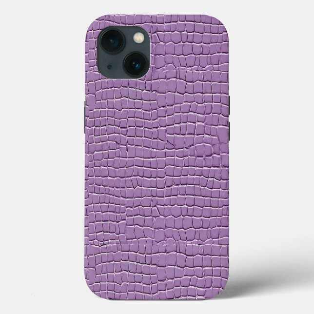 Funda De Case-Mate Para iPhone Patrón de efecto de cuero lila (Reverso )