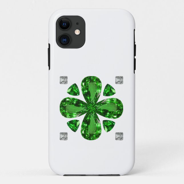 Funda De Case-Mate Para iPhone Patrón de encantamiento verde (Reverso)