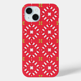 Funda Para iPhone 15 Patrón de Encanto Navideño 04 -