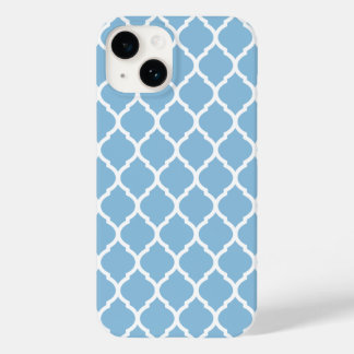 Funda Para iPhone 14 De Case-Mate Patrón de entramado marroquí de la Moda azul cielo