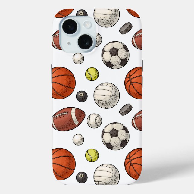 Funda De Case-Mate Para iPhone Patrón de equipo deportivo (Reverso )
