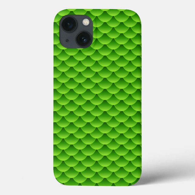 Funda De Case-Mate Para iPhone Patrón de escala de peces verde pequeño (Reverso)
