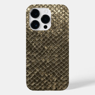 Funda Para iPhone 14 Pro De Case-Mate Patrón de escala de serpiente de acero inoxidable 