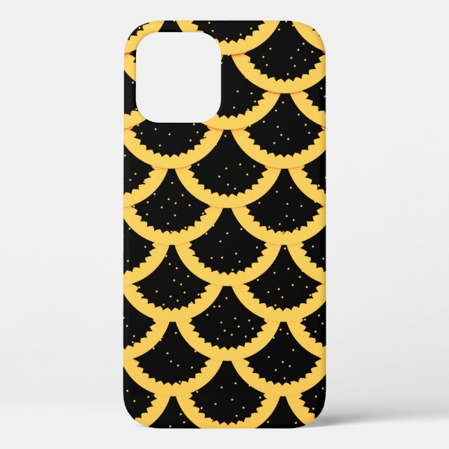 Funda De Case-Mate Para iPhone Patrón de escalas de peces dorados (Reverso )