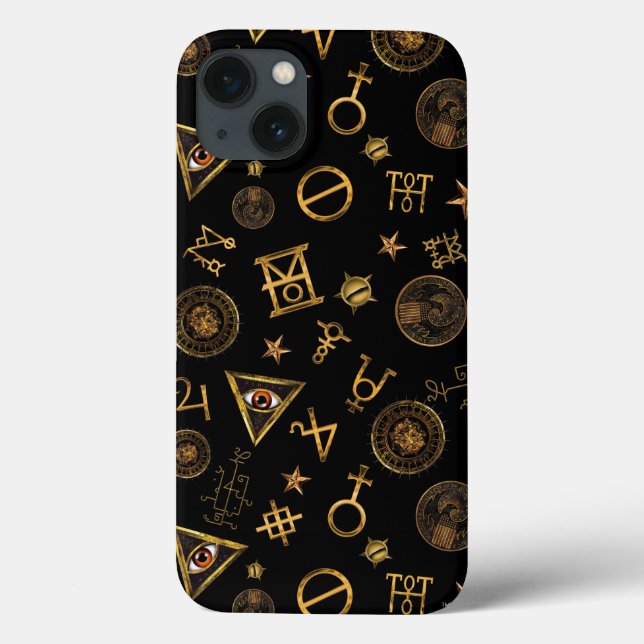 Funda De Case-Mate Para iPhone Patrón De Escudos Y Símbolos Mágicos De MACUSA™ (Reverso)