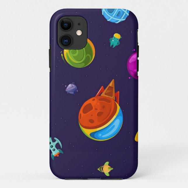 Funda De Case-Mate Para iPhone Patrón de espacio (Reverso)