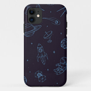 Funda Para iPhone 11 Patrón de espacio