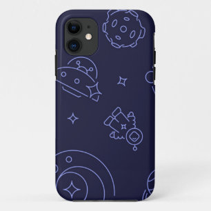 Funda Para iPhone 11 Patrón de espacio