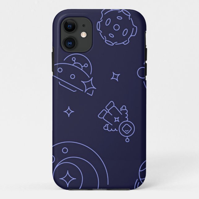 Funda De Case-Mate Para iPhone Patrón de espacio (Reverso)