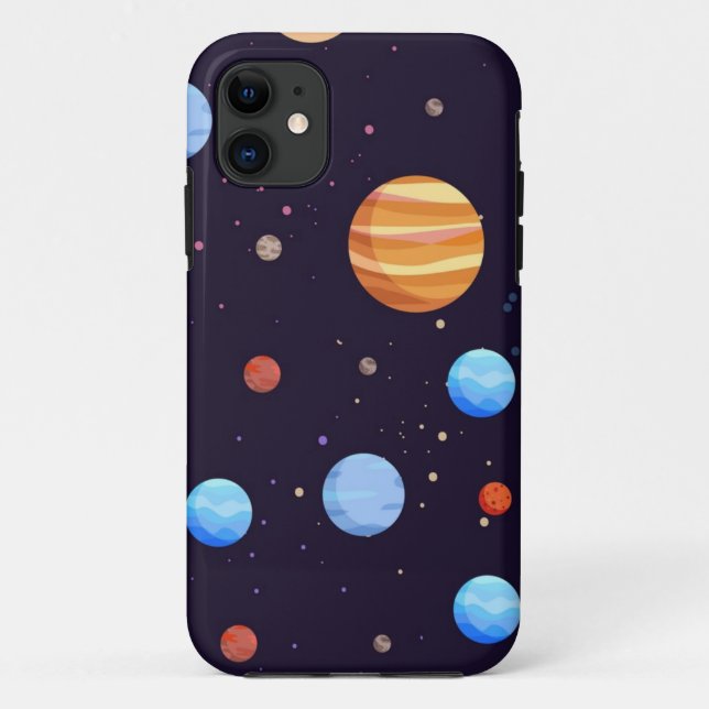 Funda De Case-Mate Para iPhone Patrón de espacio (Reverso)