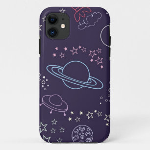 Funda Para iPhone 11 Patrón de espacio