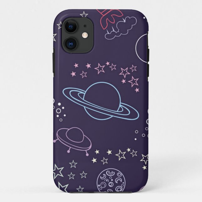 Funda De Case-Mate Para iPhone Patrón de espacio (Reverso)