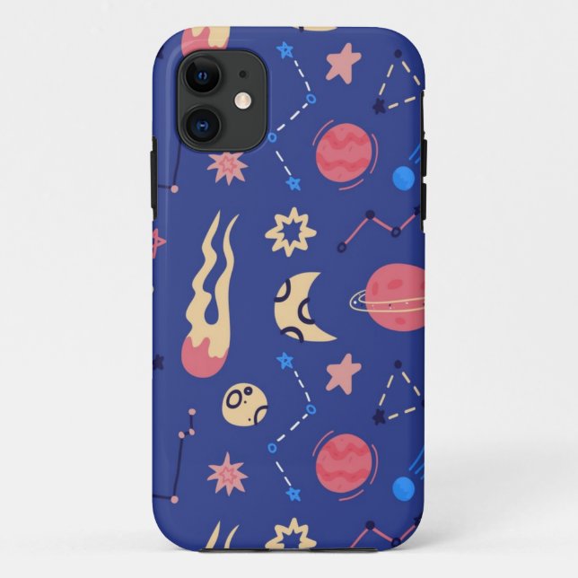 Funda De Case-Mate Para iPhone Patrón de espacio (Reverso)