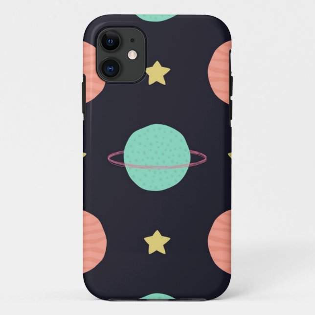 Funda De Case-Mate Para iPhone Patrón de espacio (Reverso)