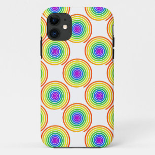 Funda Para iPhone 11 Patrón de espiral arcoiris