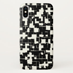 Funda Para iPhone X Patrón de estilo moderno blanco y negro de Guay
