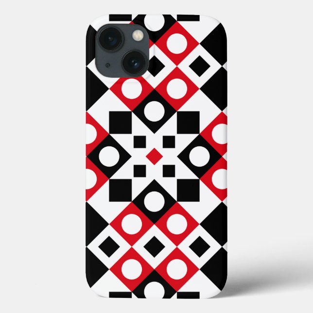 Funda De Case-Mate Para iPhone Patrón de estilo moderno de cosecha geométrica (Reverso)