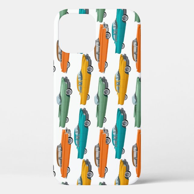Funda De Case-Mate Para iPhone Patrón de estilo Retro Car Fifty (Reverso )