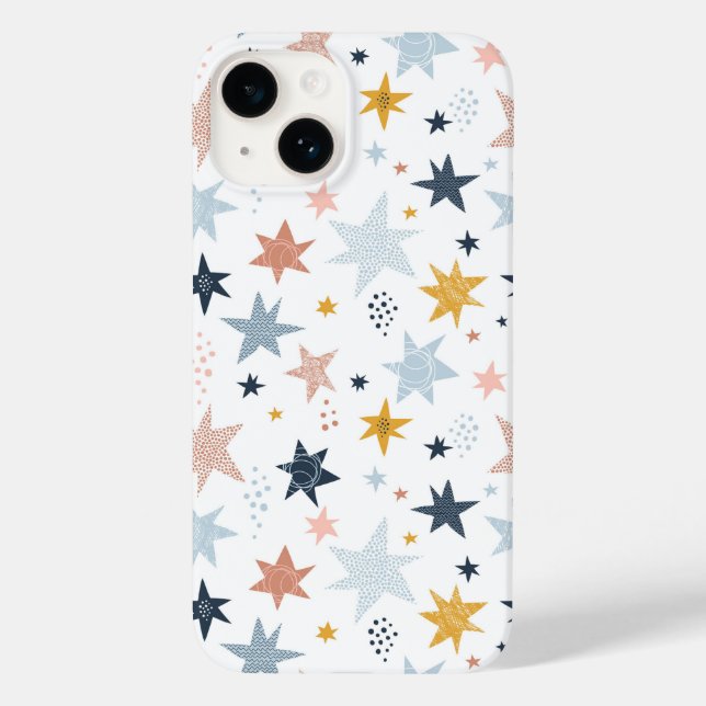 Funda De Case-Mate Para iPhone Patrón de estrella divertida (Reverso )