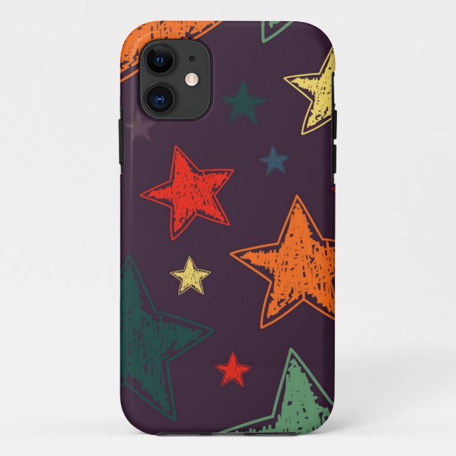 Funda De Case-Mate Para iPhone Patrón de estrellas (Reverso)