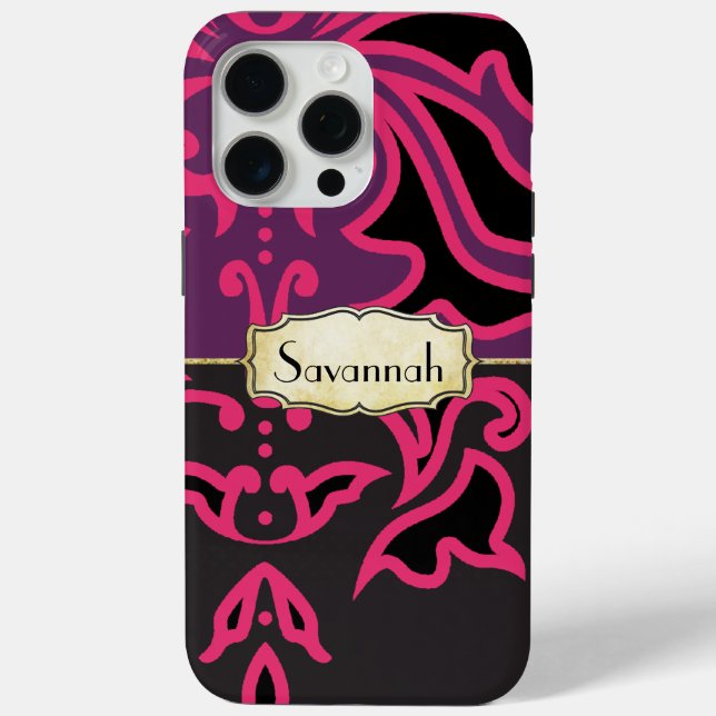 Funda De Case-Mate Para iPhone Patrón de estrellas celestes negro y dorado (Reverso )