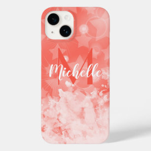Funda Para iPhone 14 De Case-Mate Patrón de estrellas corales rosas Moda moderna Nom