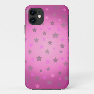 Patrón de estrellas rosas y grises iphone 5 funda