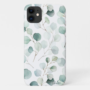 Funda Para iPhone 11 Patrón de eucalipto botánico personalizado