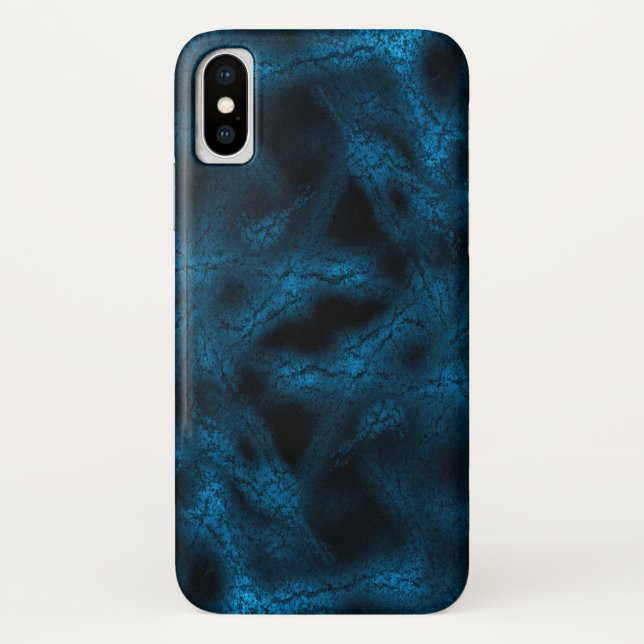 Funda De Case-Mate Para iPhone Patrón de fantasía azul (Reverso)