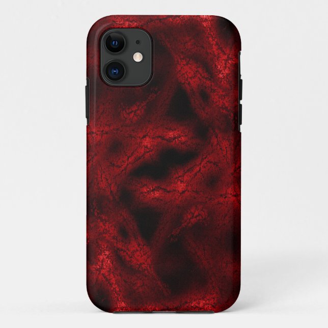 Funda De Case-Mate Para iPhone Patrón de fantasía roja (Reverso)