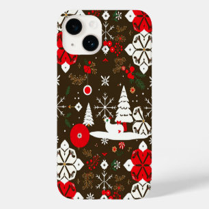 Funda Para iPhone 14 De Case-Mate Patrón de fiestas de nieve