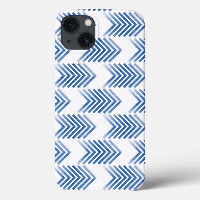 Funda De Case-Mate Para iPhone Patrón de flecha tribal azul (Reverso)