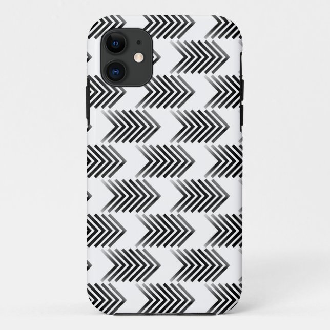 Funda De Case-Mate Para iPhone Patrón de flecha tribal negra (Reverso)