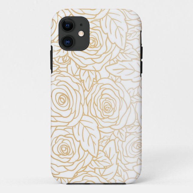 Funda De Case-Mate Para iPhone Patrón de flor (Reverso)