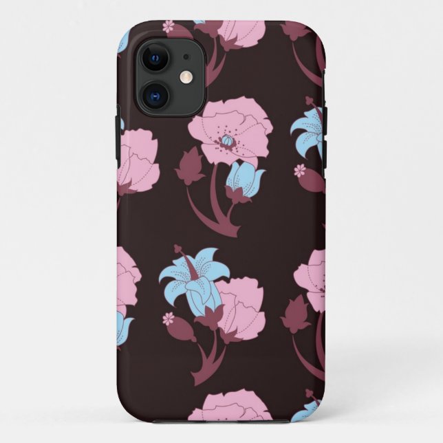 Funda De Case-Mate Para iPhone Patrón de flor (Reverso)