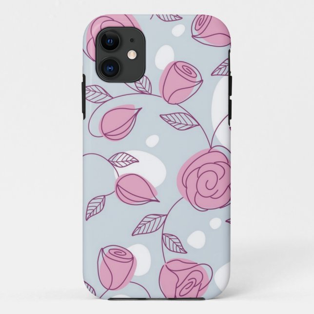 Funda De Case-Mate Para iPhone Patrón de flor (Reverso)